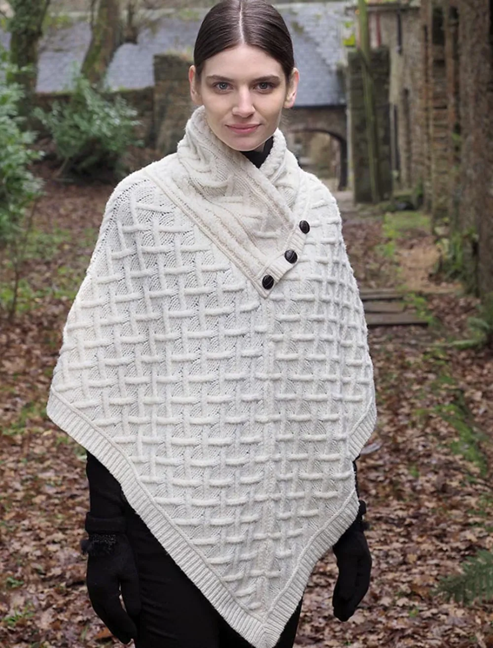 Glenaran Ponchos, Capes & Shawls^Super Soft Lattice Stitch Poncho