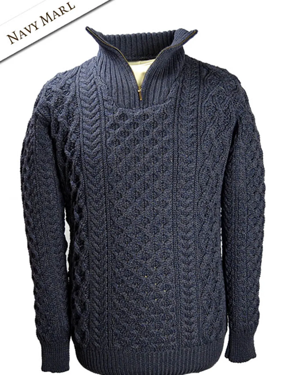Glenaran Sweaters^Merino Wool Aran Troyer