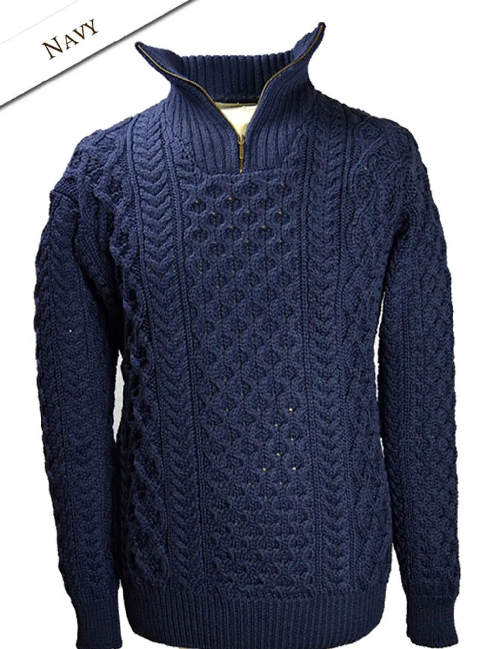 Glenaran Sweaters^Merino Wool Aran Troyer