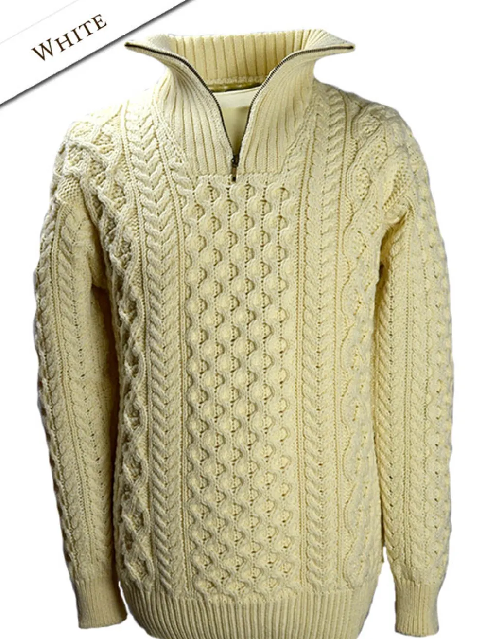 Glenaran Sweaters^Merino Wool Aran Troyer