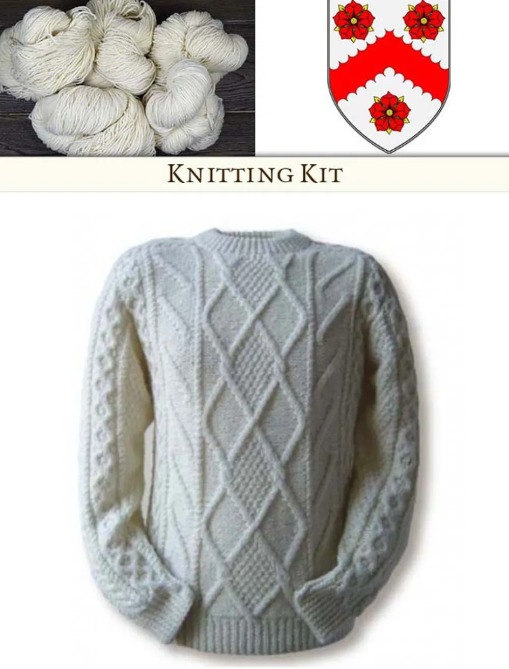 Glenaran Clan Knitting Patterns And Kits^White Knitting Kit