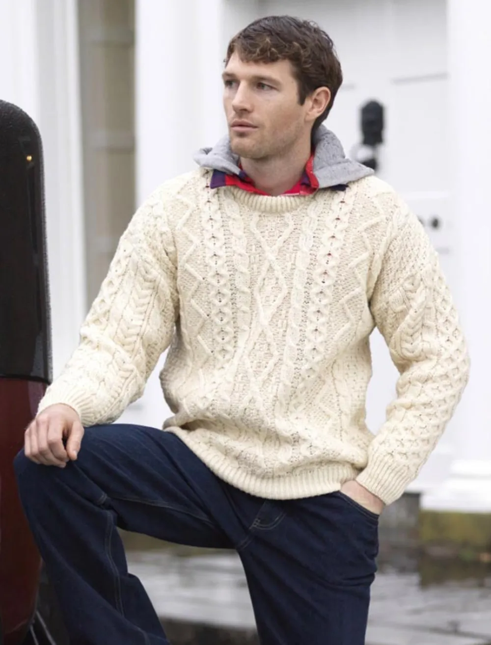 Glenaran Sweaters^Merino Wool Zig Zag Sweater
