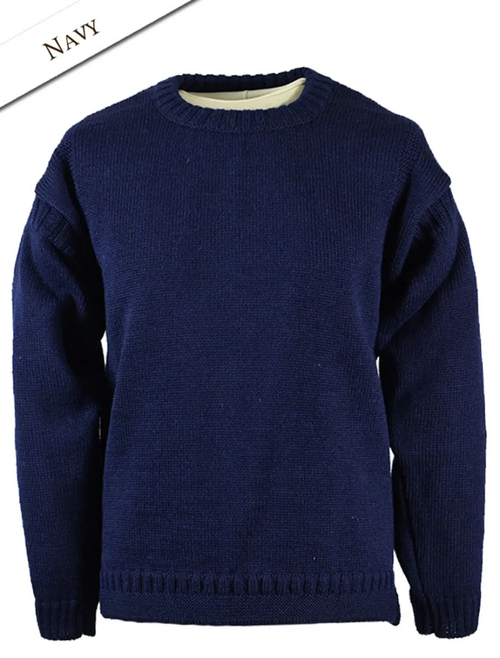 Glenaran Sweaters^Mens Crew Neck Guernsey Sweater