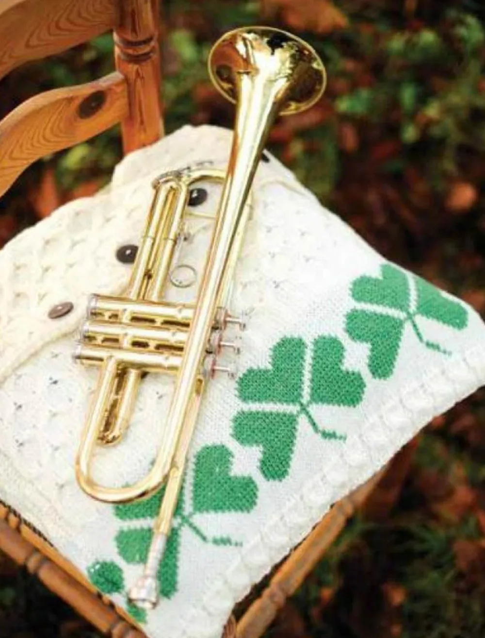 Glenaran Aran Design Homeware^Shamrock Cushion Cover