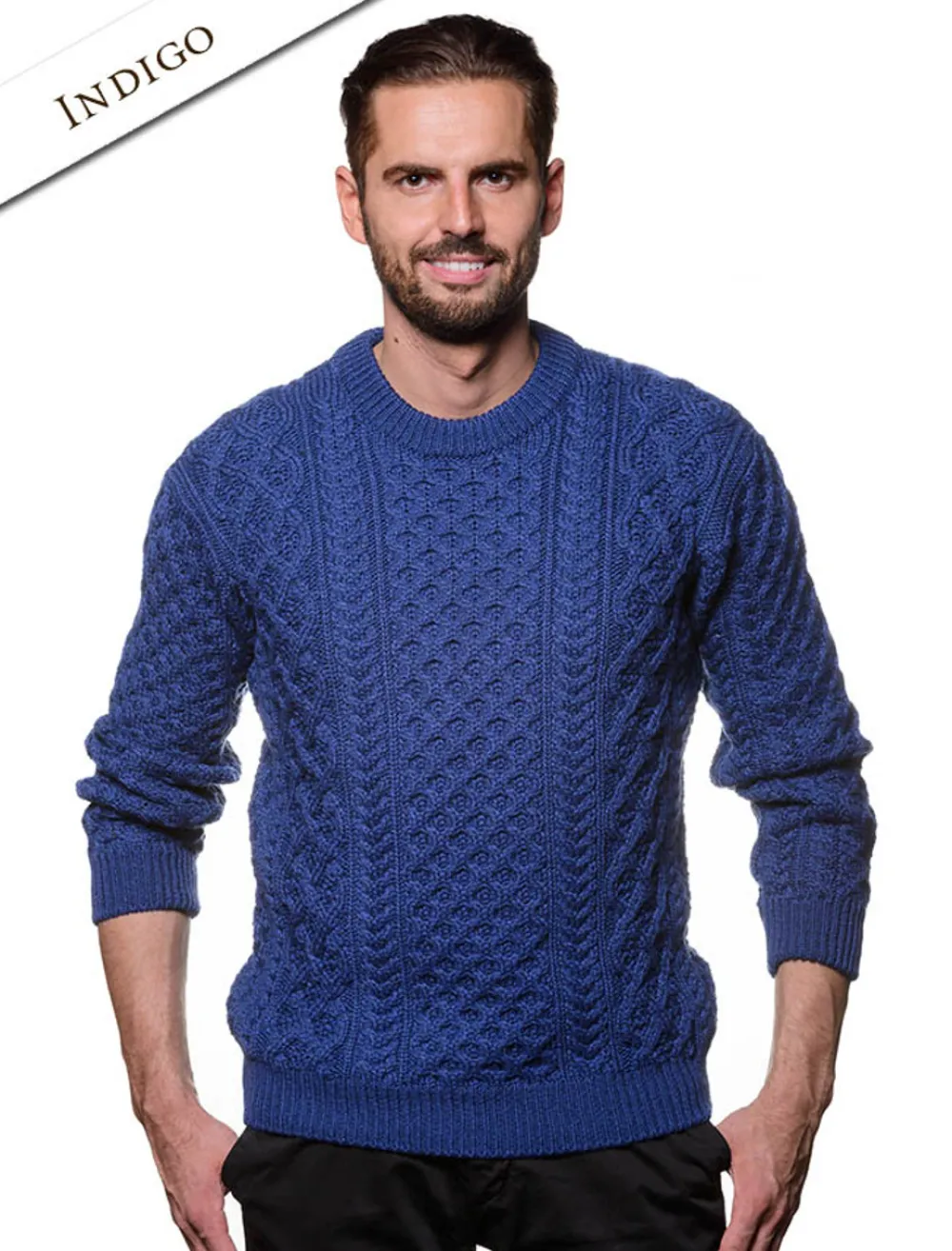 Glenaran Sweaters^Heavyweight Merino Wool Aran Sweater