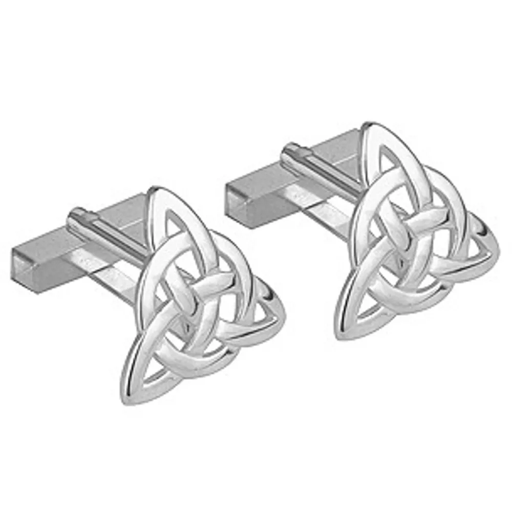 Glenaran Jewelry For Him^Rhodium Plated Trinity Cufflinks