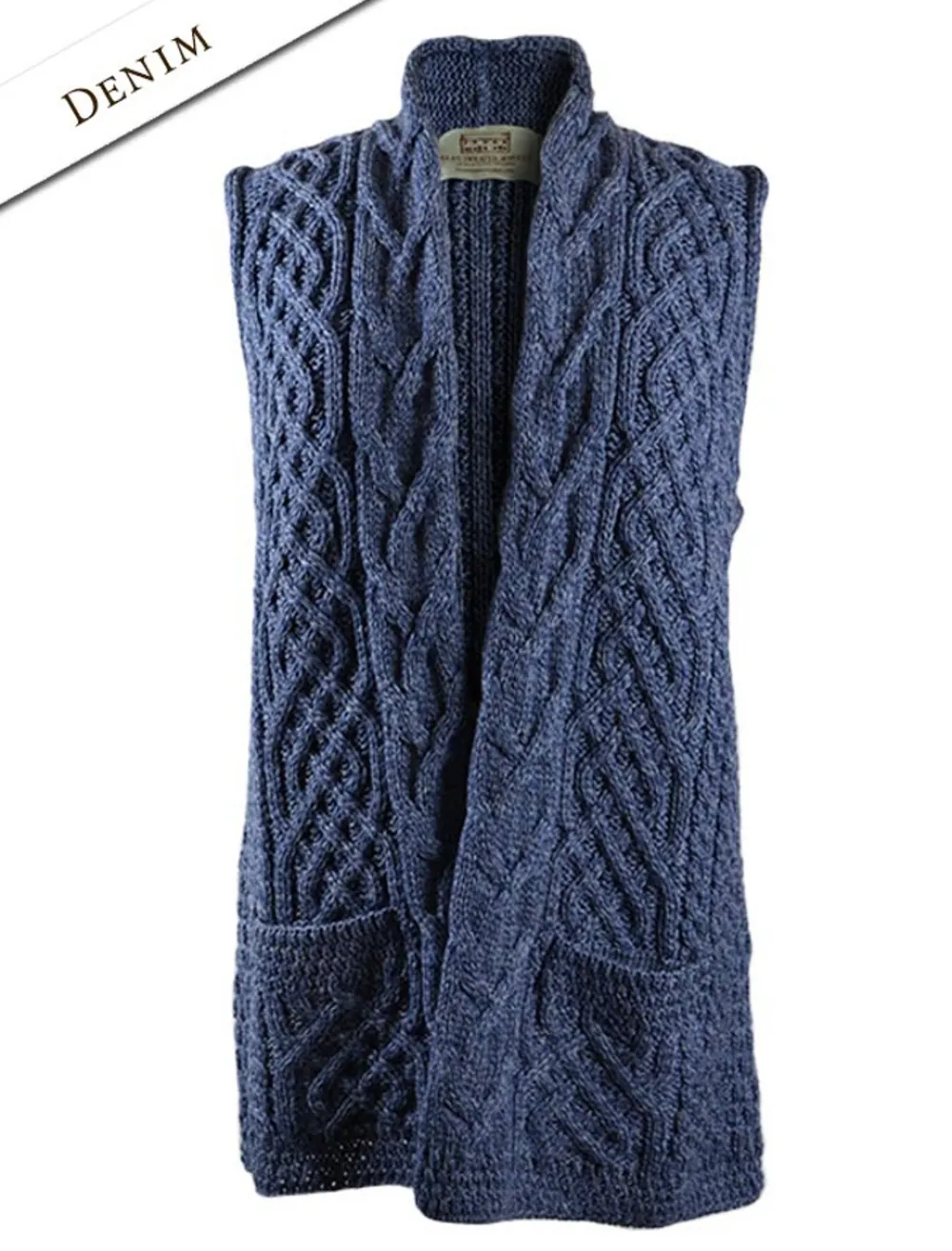 Glenaran Cardigans, Jackets & Coatigans^Cable Aran Waistcoat