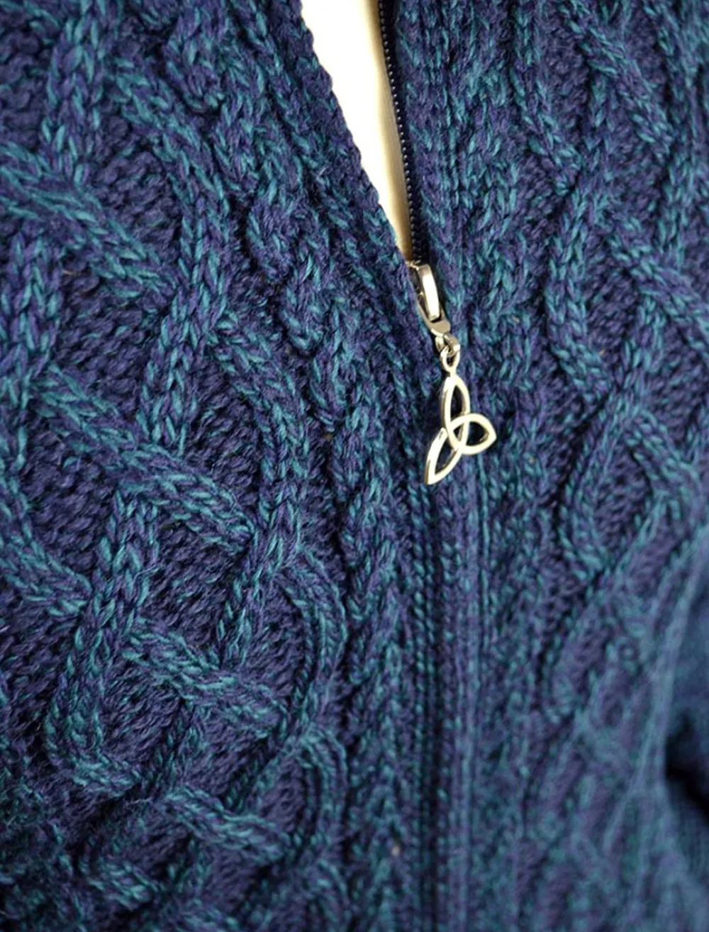 Glenaran Cardigans, Jackets & Coatigans^Plated Coat with Celtic Zip