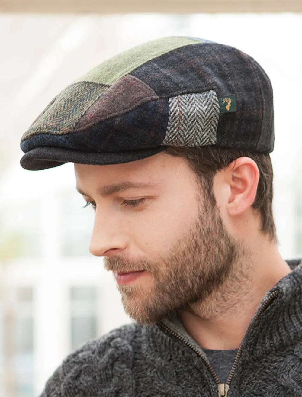 Glenaran Irish Flat Caps^Trinity Flat Cap - Patchwork Original