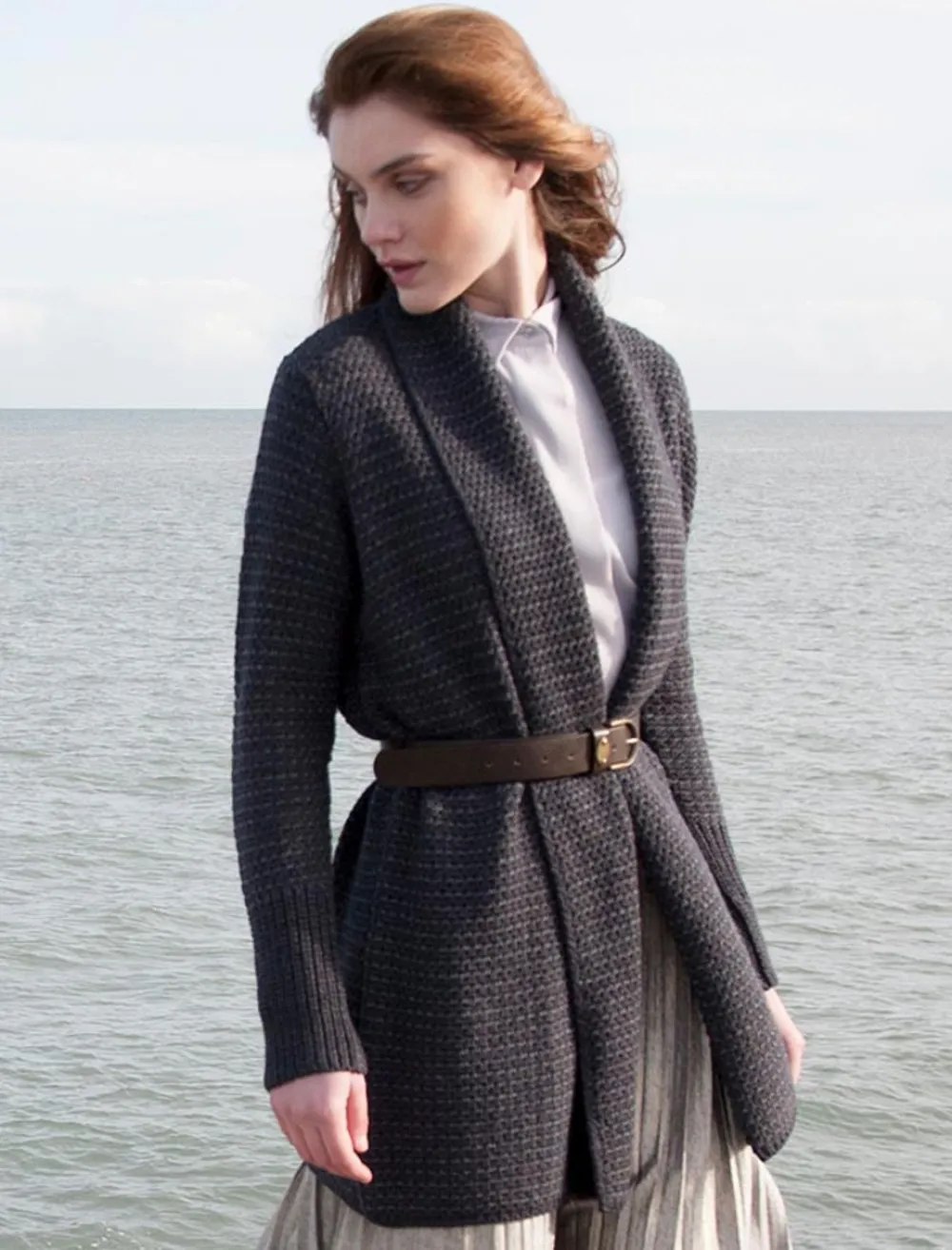 Glenaran Cardigans, Jackets & Coatigans^Textured Merino Coatigan