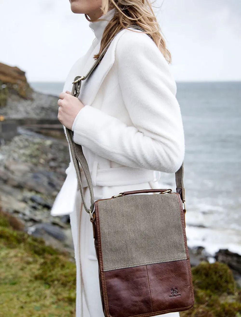 Glenaran Bags And Satchels|Bags And Satchels^Traditional Tweed & Leather Bag with Handle