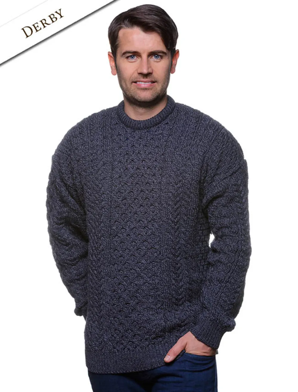 Glenaran Sweaters^Men's Merino Aran Sweater