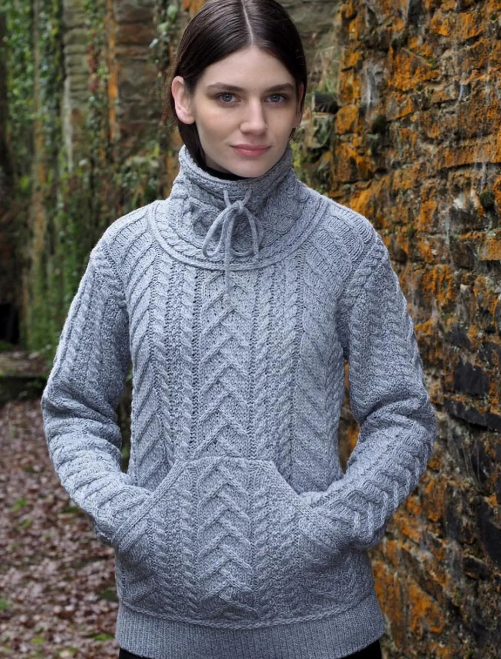 Glenaran Sweaters^Super Soft Aran Cowl Neck Sweater
