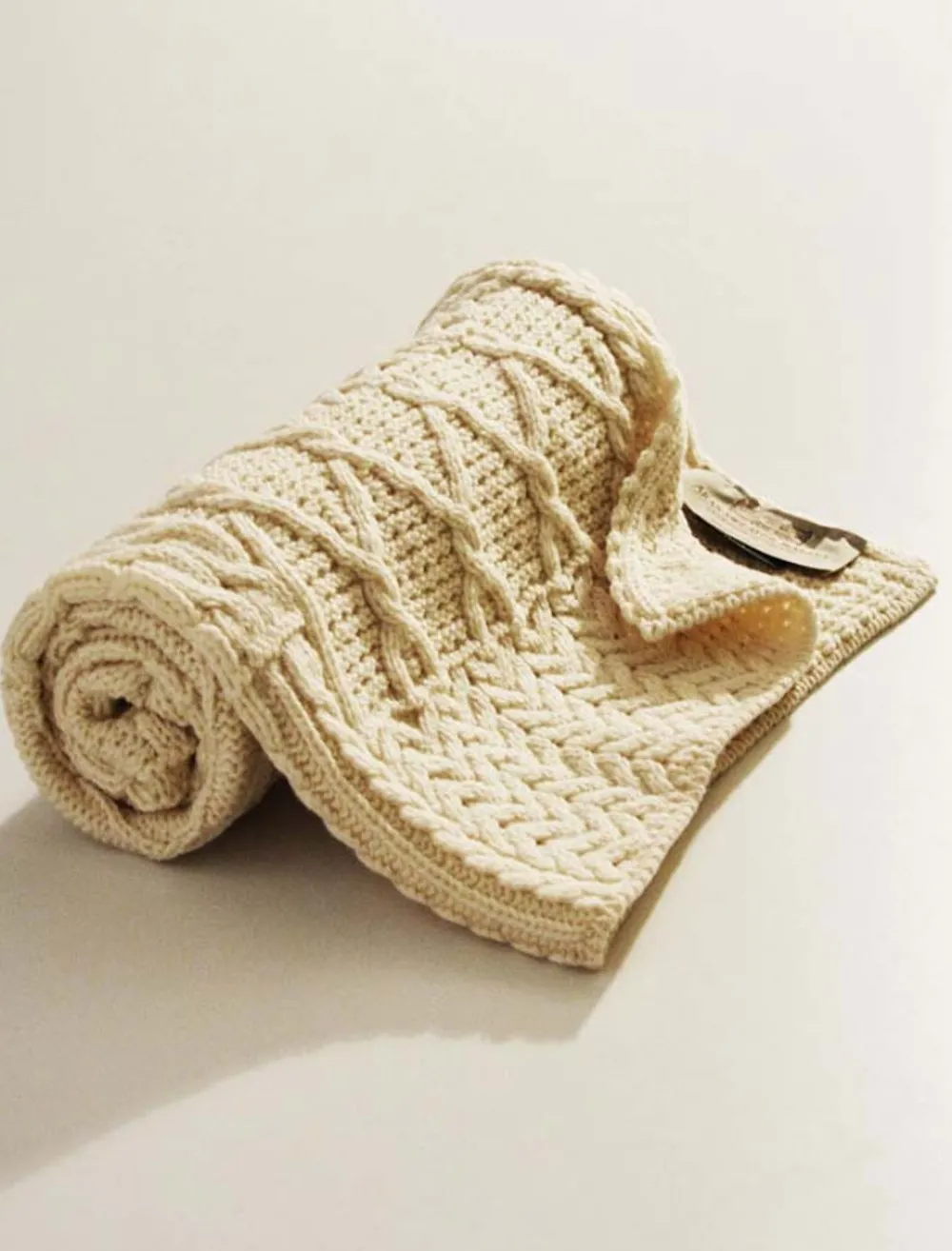 Glenaran Knitted Wool Throws^Merino Wool Patchwork Knee Throw
