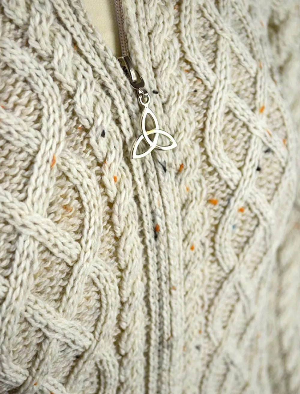 Glenaran Cardigans, Jackets & Coatigans^Plated Cardigan with Celtic Zip