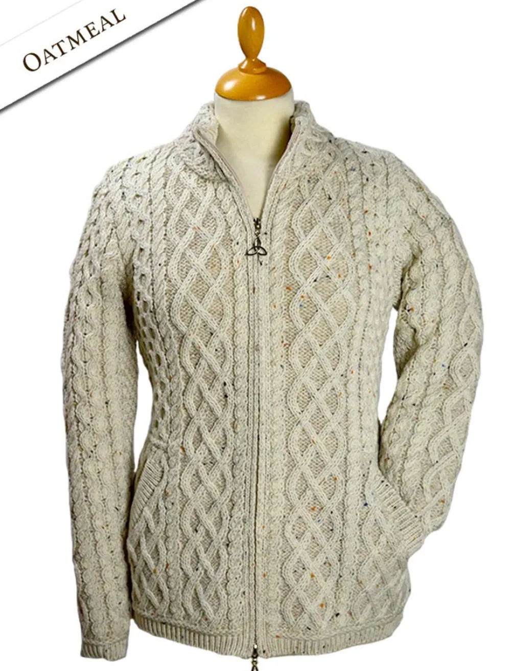 Glenaran Cardigans, Jackets & Coatigans^Plated Cardigan with Celtic Zip