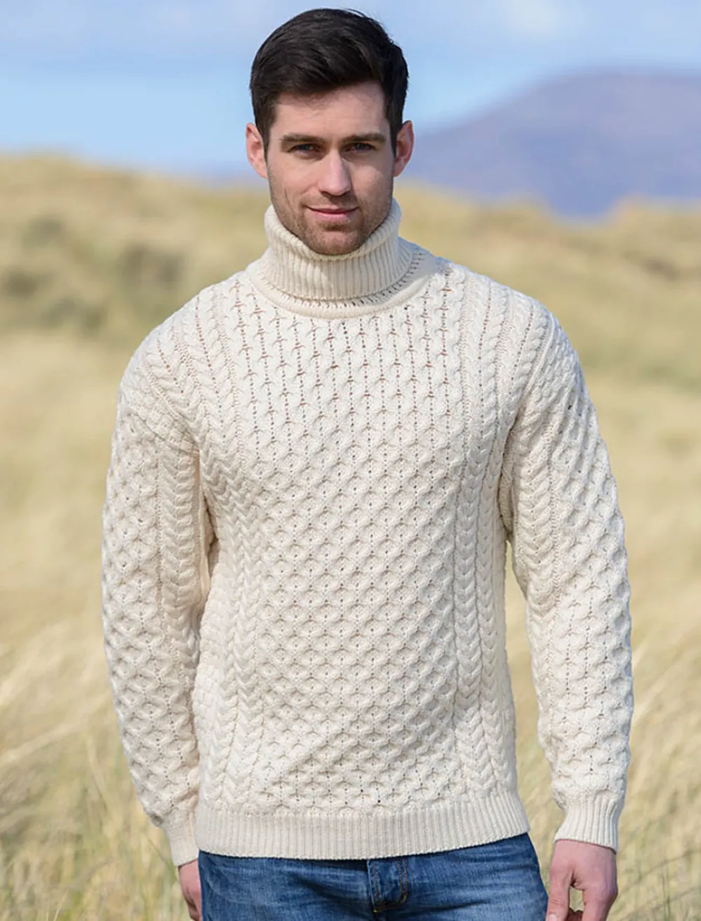 Glenaran Sweaters^Mens Wool Turtleneck Sweater