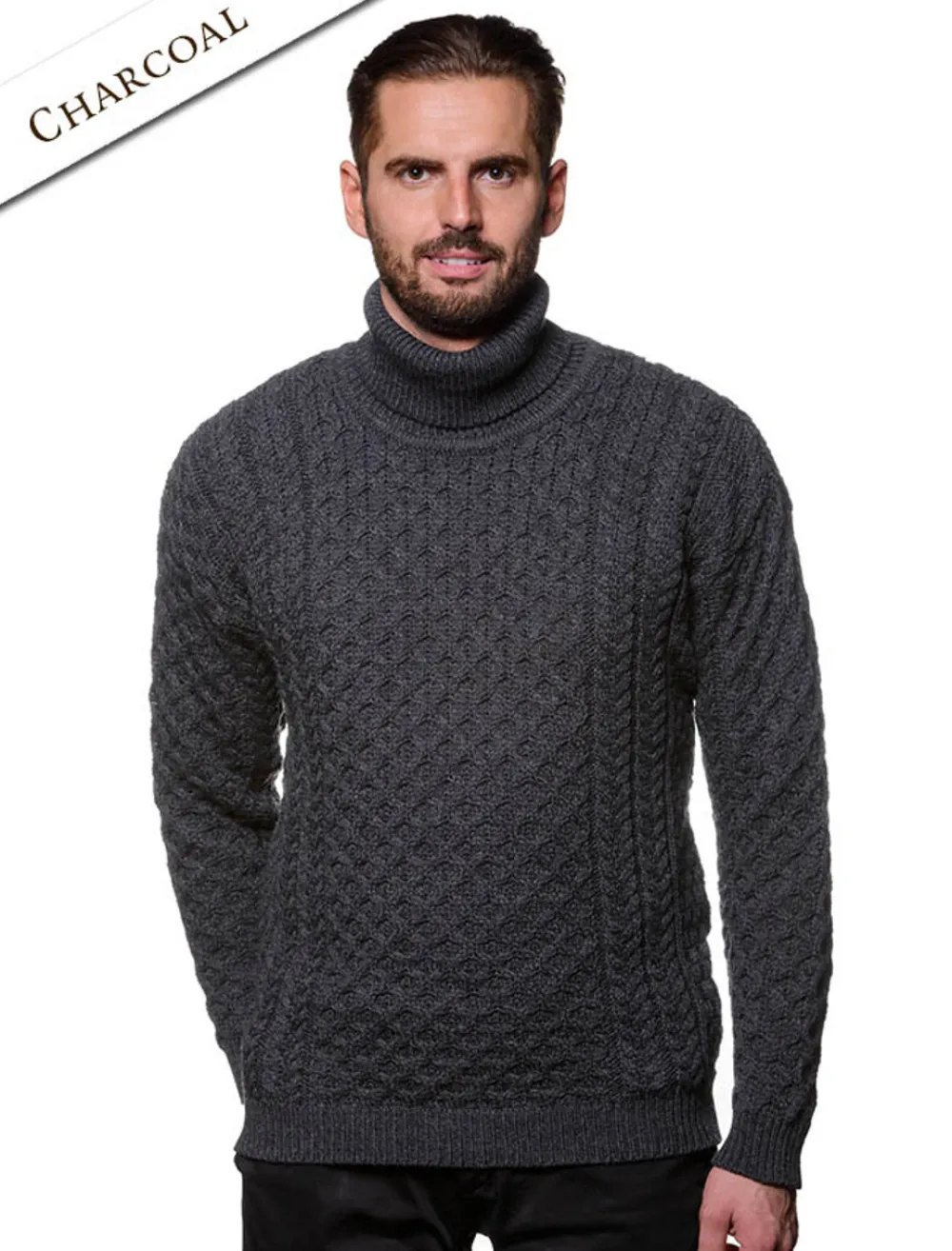 Glenaran Sweaters^Mens Wool Turtleneck Sweater