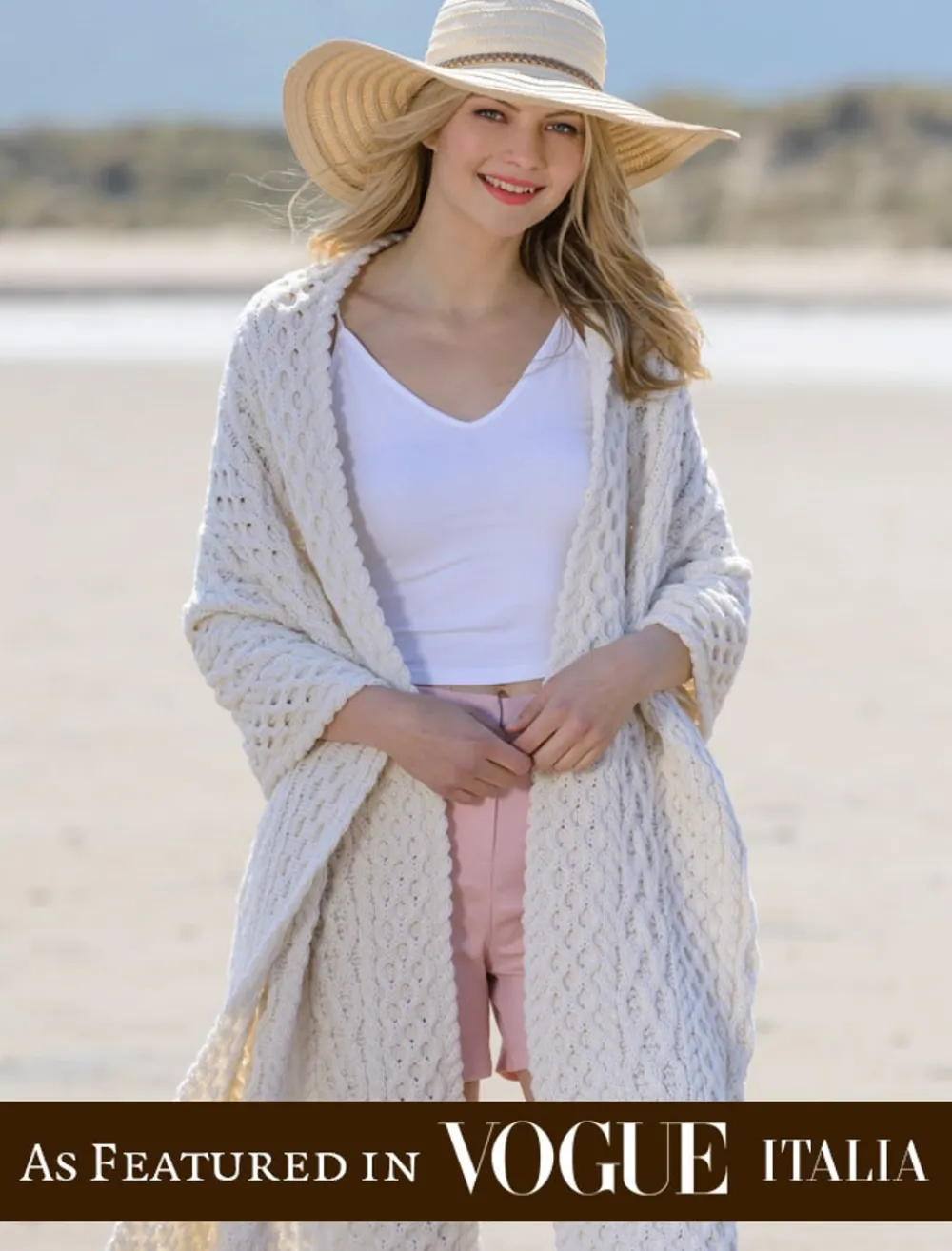 Glenaran Ponchos, Capes & Shawls^Cable Aran Wrap