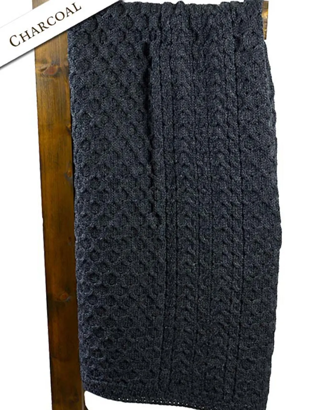 Glenaran Knitted Wool Throws^Wool Honeycomb Aran Throw