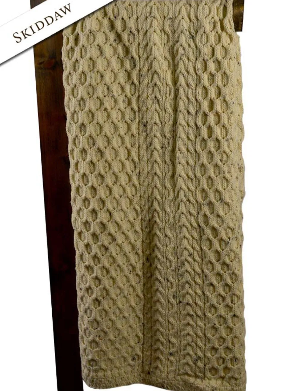 Glenaran Knitted Wool Throws^Wool Honeycomb Aran Throw