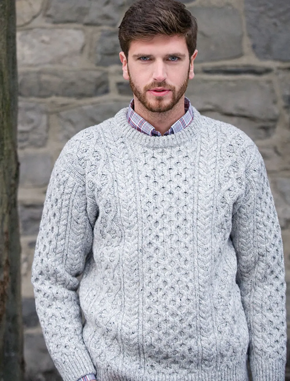 Glenaran Sweaters^Wool Cashmere Aran Sweater