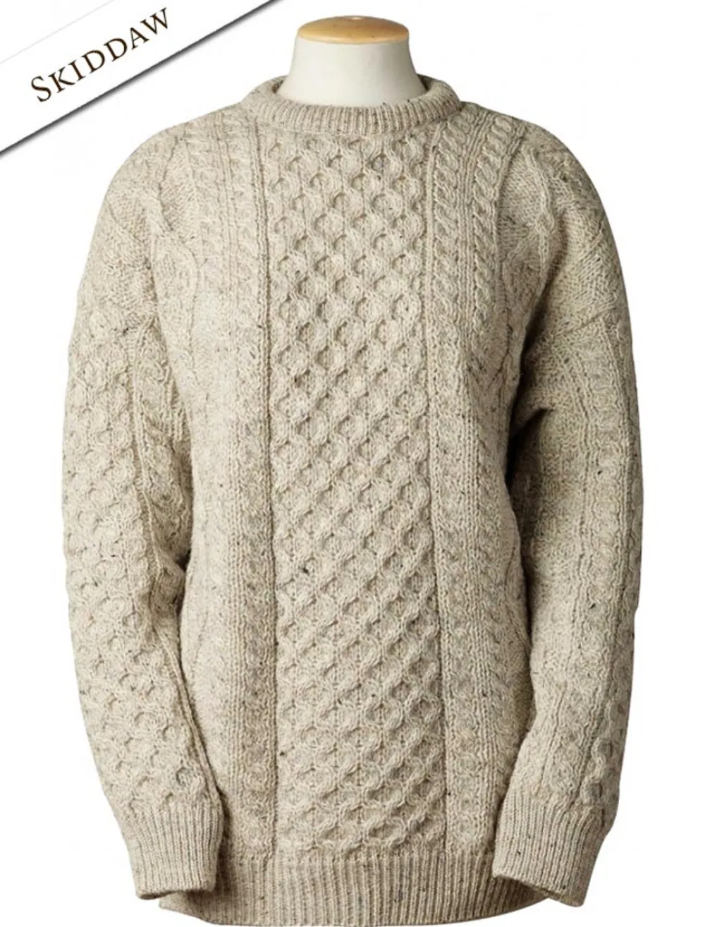 Glenaran Sweaters^Lightweight Traditional Aran Wool Sweater