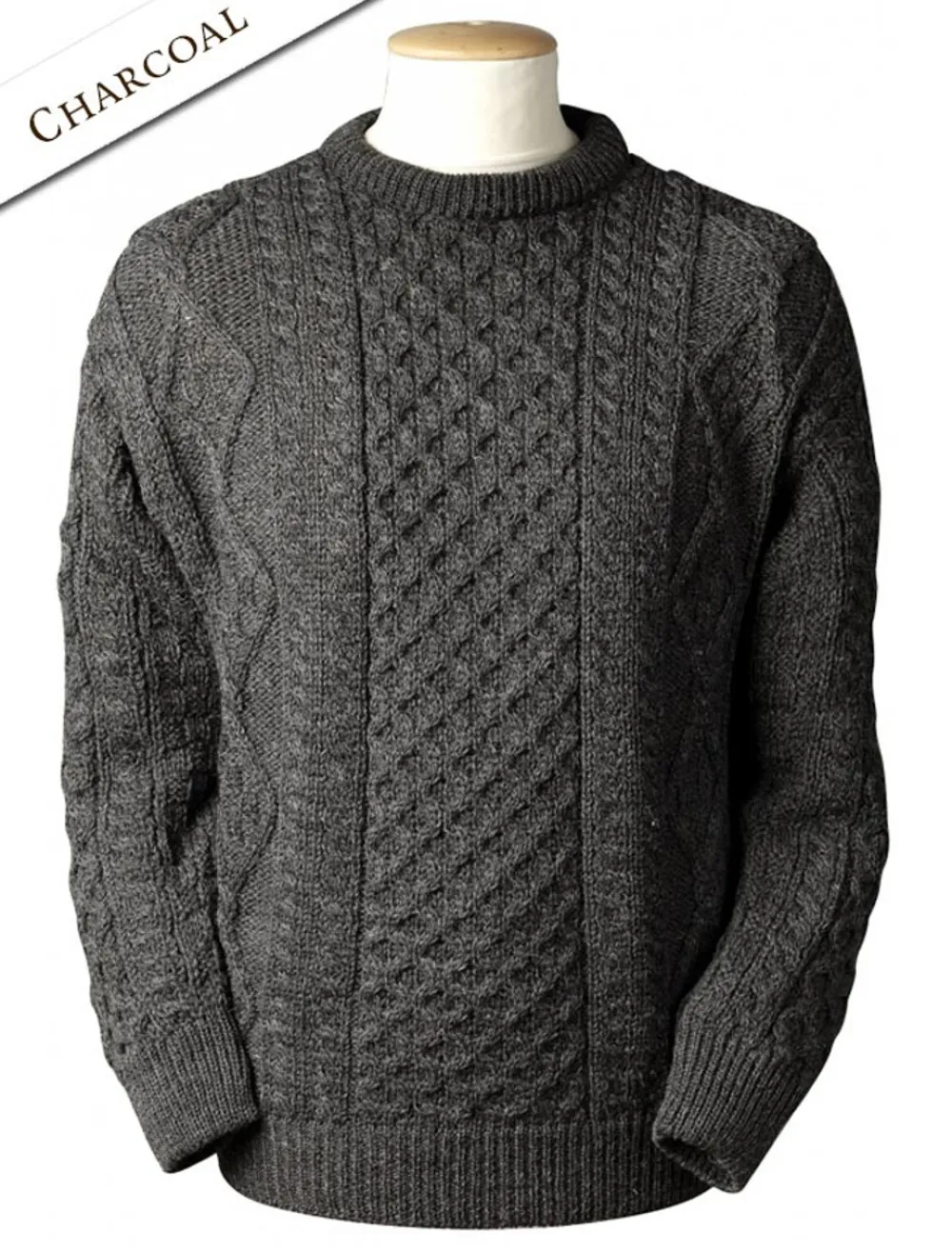 Glenaran Sweaters^Lightweight Traditional Aran Wool Sweater