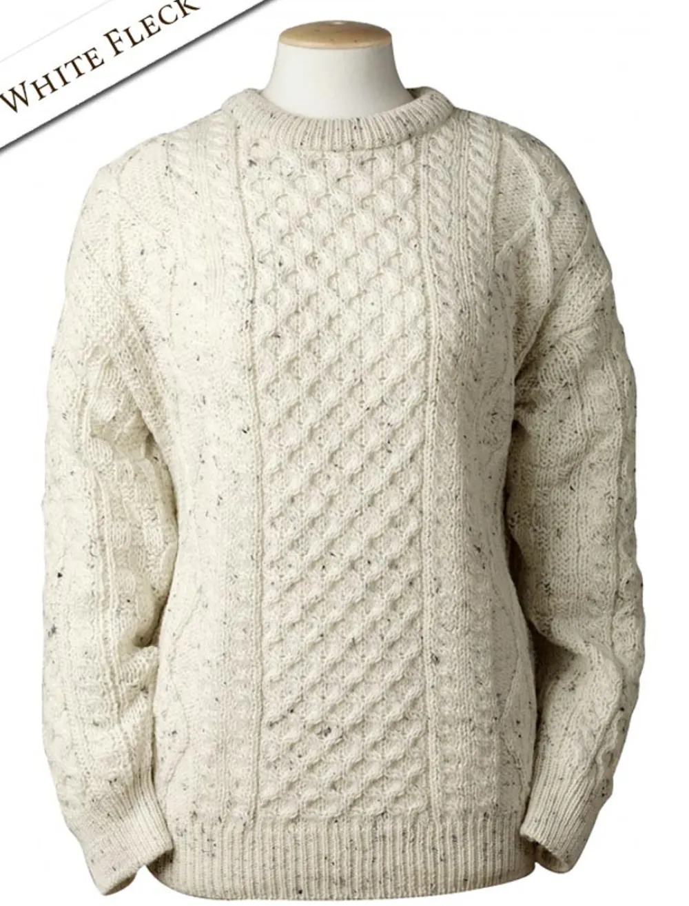 Glenaran Sweaters^Lightweight Traditional Aran Wool Sweater