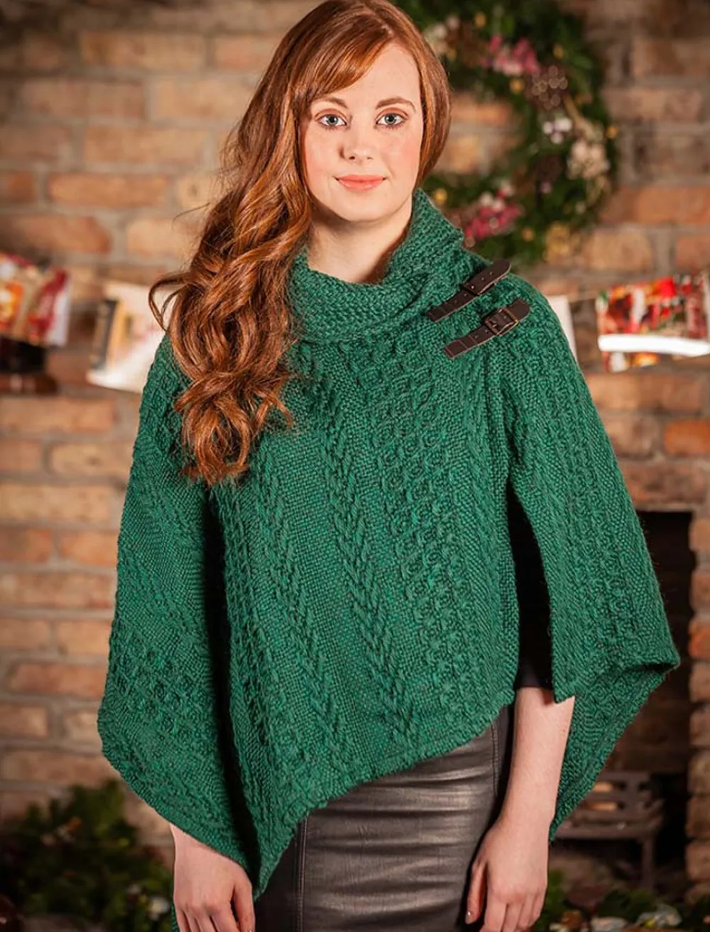 Glenaran Ponchos, Capes & Shawls^Super Soft Cable Aran Shawl