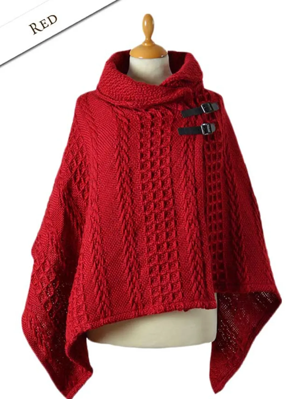 Glenaran Ponchos, Capes & Shawls^Super Soft Cable Aran Shawl