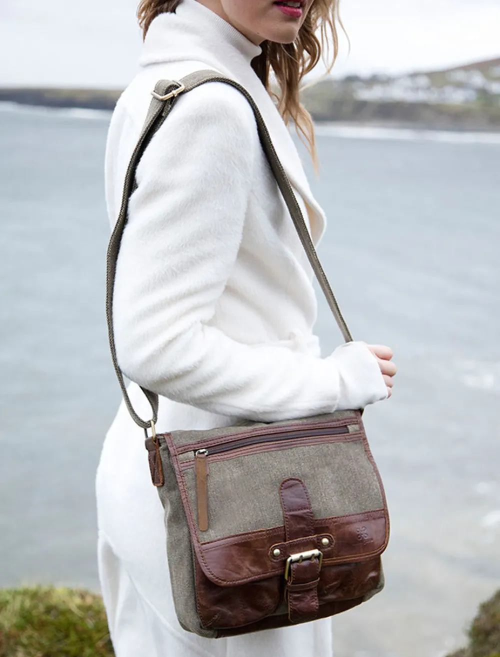 Glenaran Bags And Satchels|Bags And Satchels^Traditional Tweed & Leather Single Buckle Bag