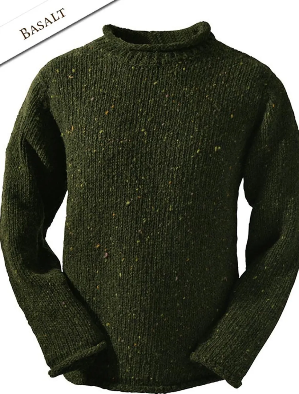 Glenaran Sweaters^Roll Neck Sweater - Fisherman Sweater