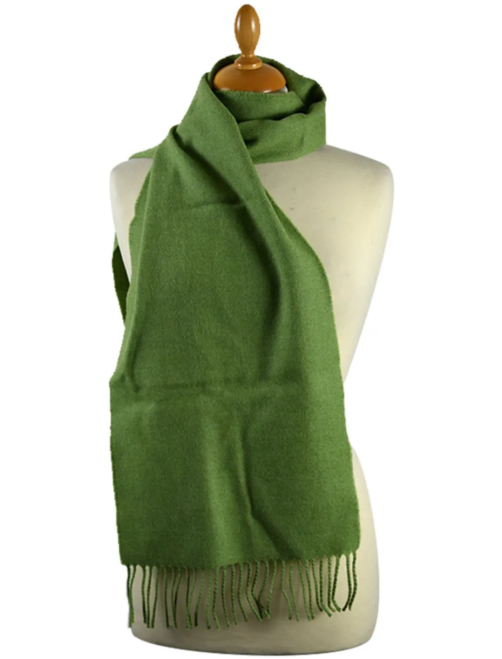 Glenaran Plaid & Tartan Scarves|Lambswool Scarves^Narrow Lambswool Checked Scarf - Apple Green