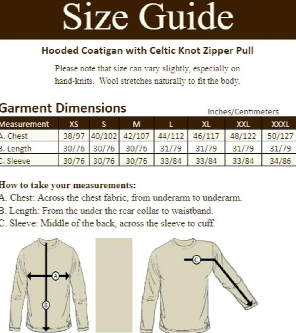 Glenaran Cardigans, Jackets & Coatigans^Hooded Coatigan with Celtic Knot Zipper Pull