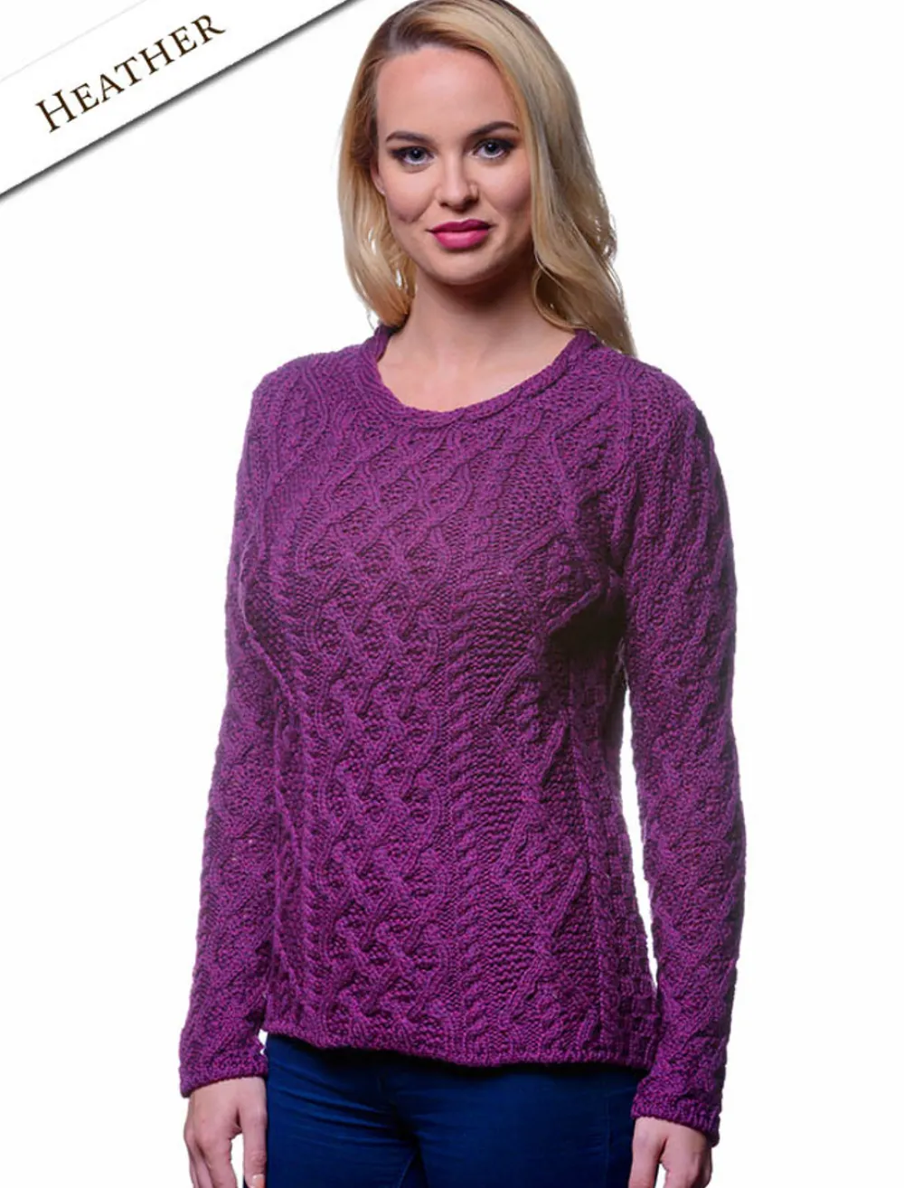 Glenaran Sweaters^Lambay Aran Sweater for Women