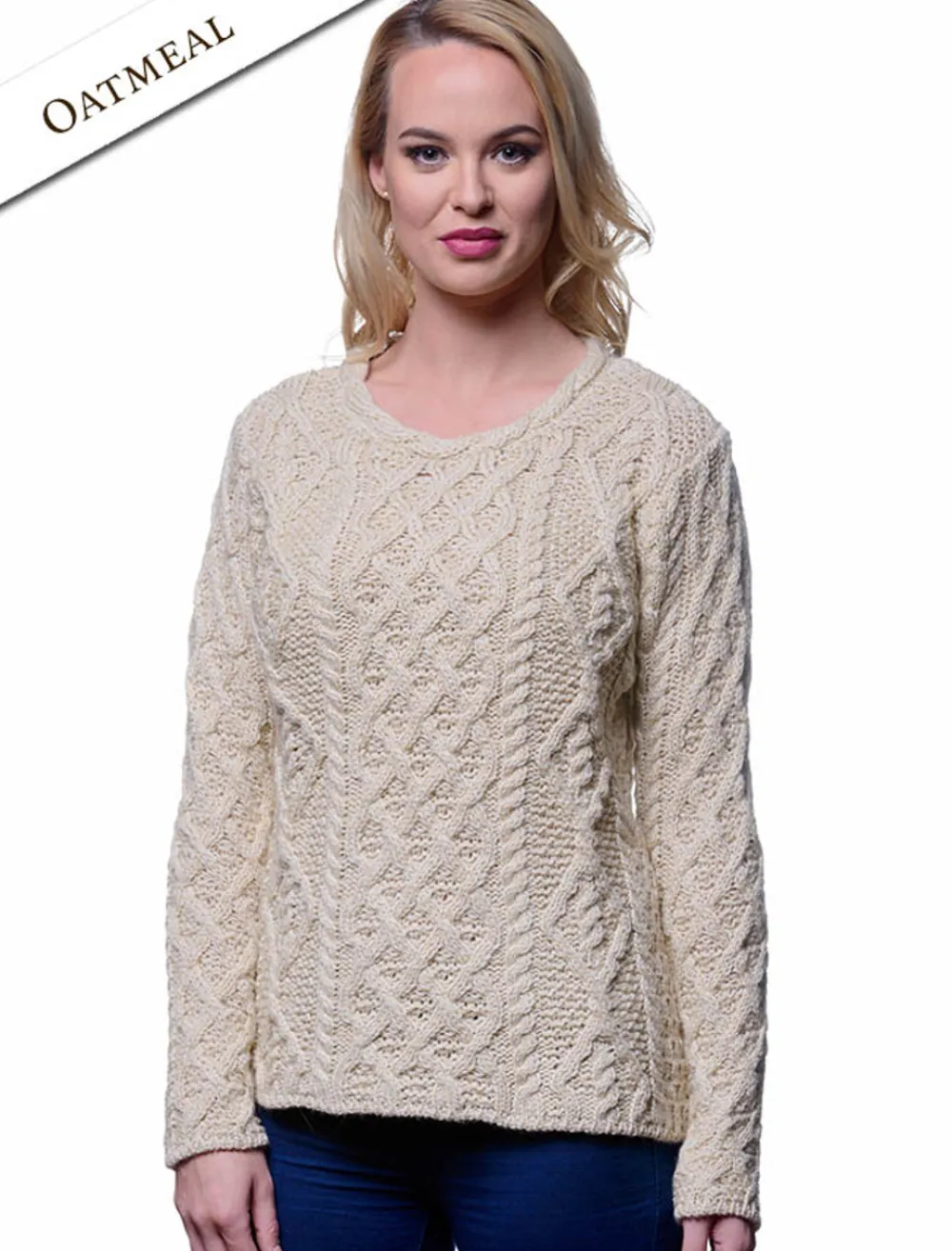 Glenaran Sweaters^Lambay Aran Sweater for Women