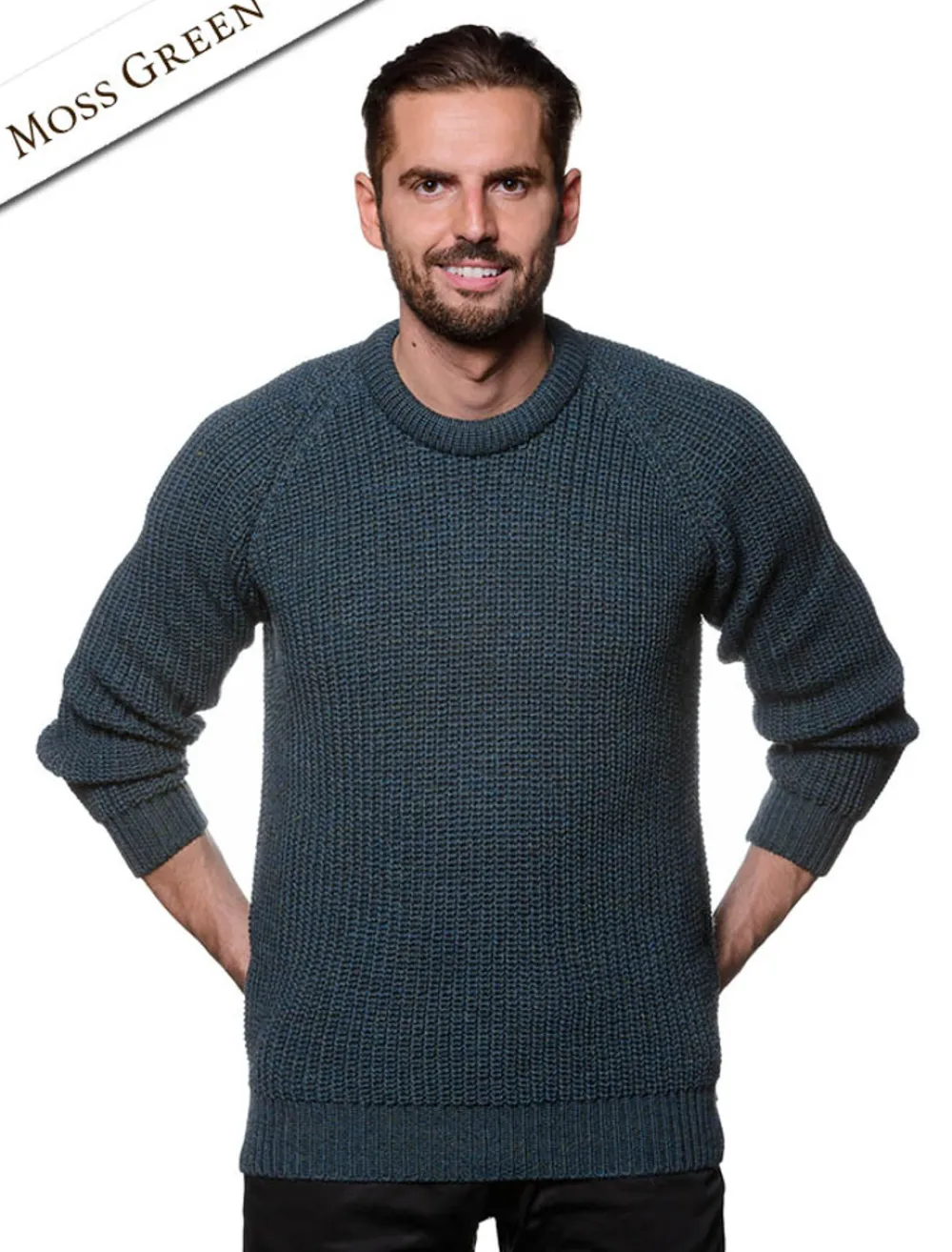 Glenaran Sweaters^Irish Fishermans Ribbed Sweater